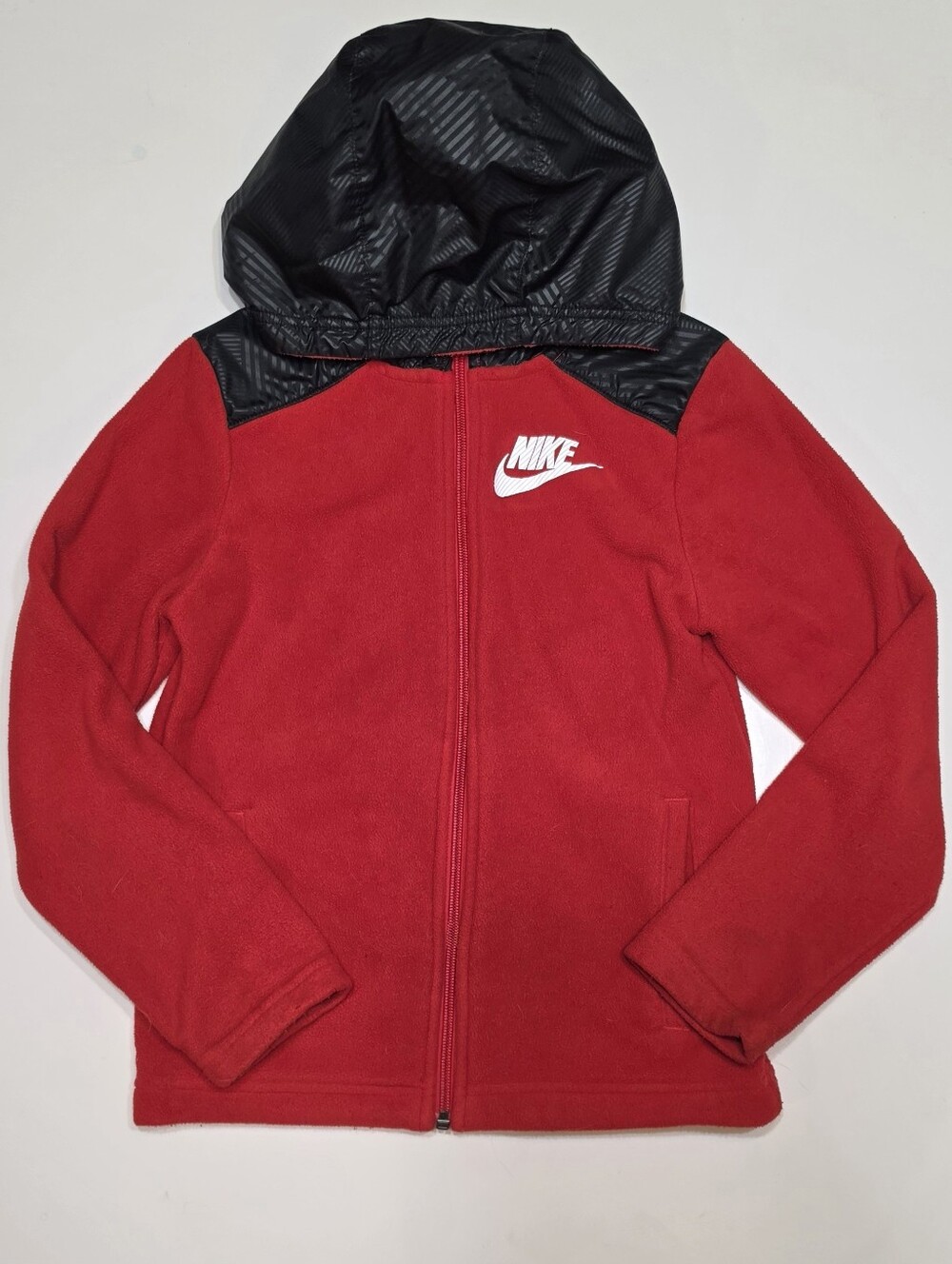 Nike Kids' Red Hooded Fleece Jacket